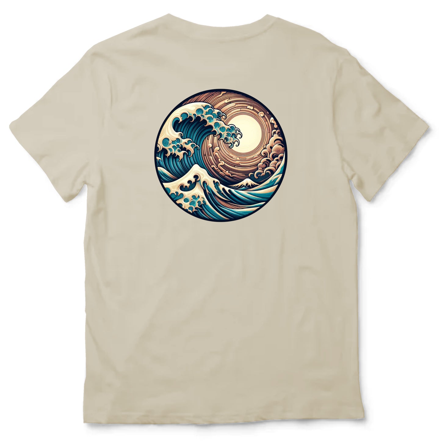 Camiseta beis diseño ola kanagawa japonesa camistasmurcia camisetas murcia