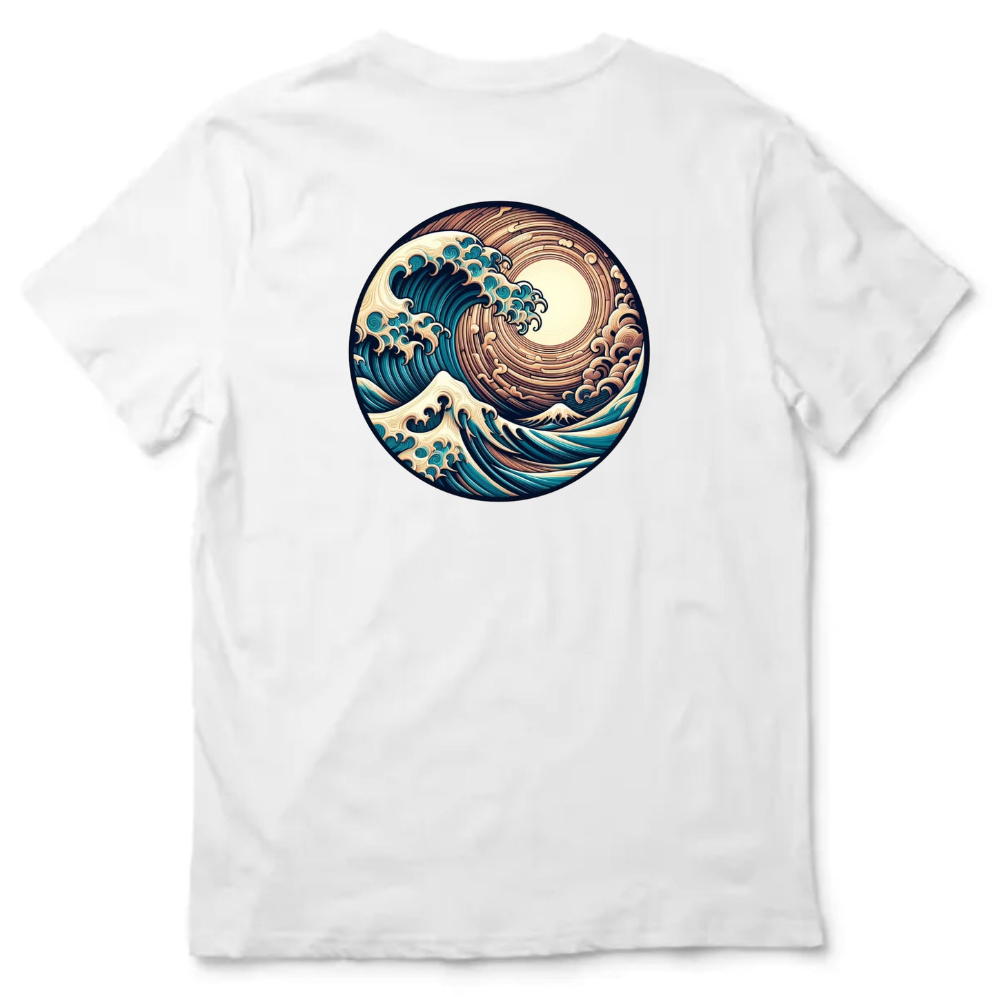 Camiseta blanca diseño ola kanagawa camisetasmurcia camisetas murcia