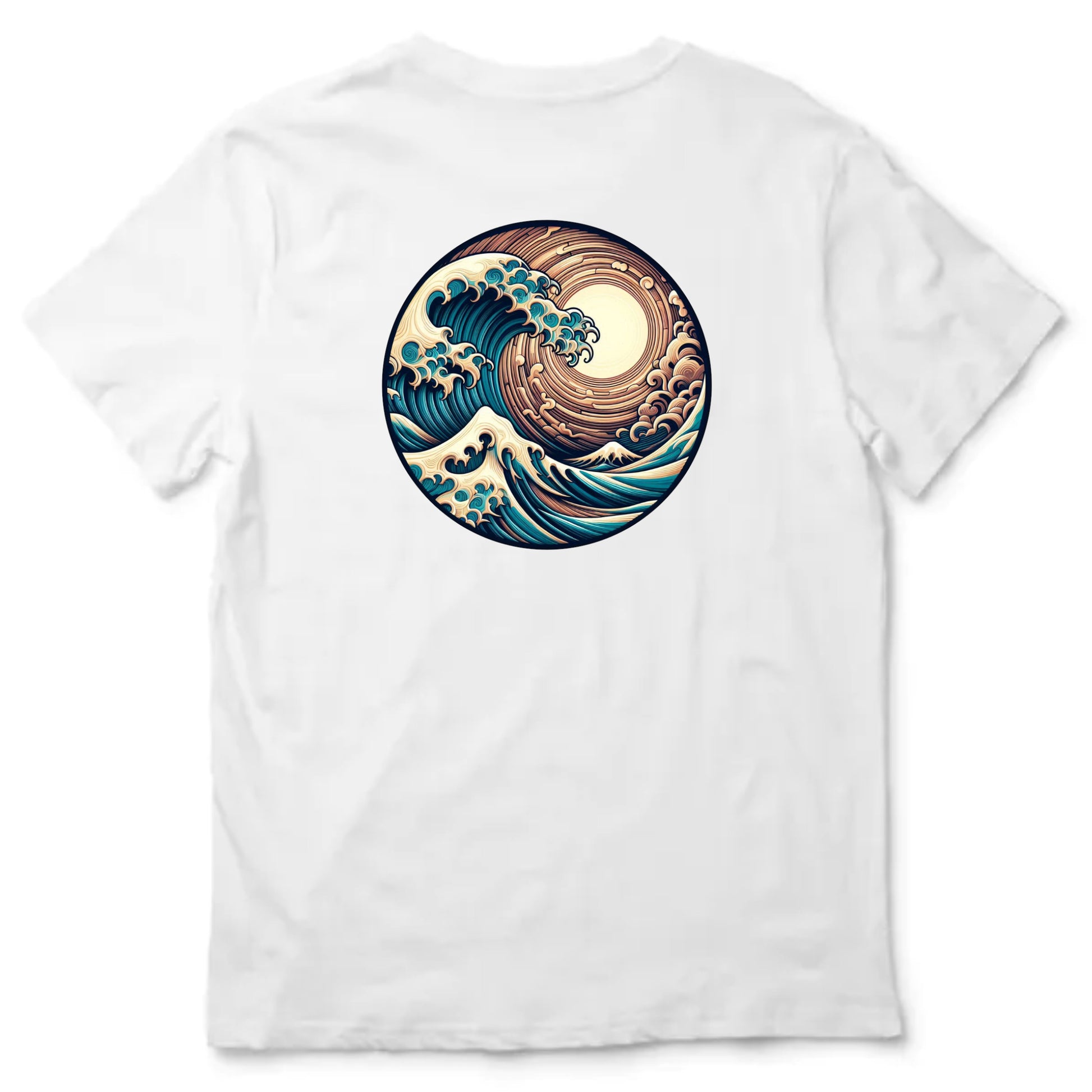 Camiseta blanca diseño ola kanagawa camisetasmurcia camisetas murcia
